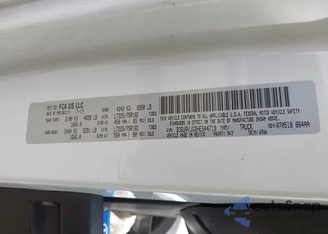 2017 Ram Promaster 3500 Cargo Van High Roof 159 Wb Ext z USA, uszkodzony, nr VIN 3C6URVJG2HE544719